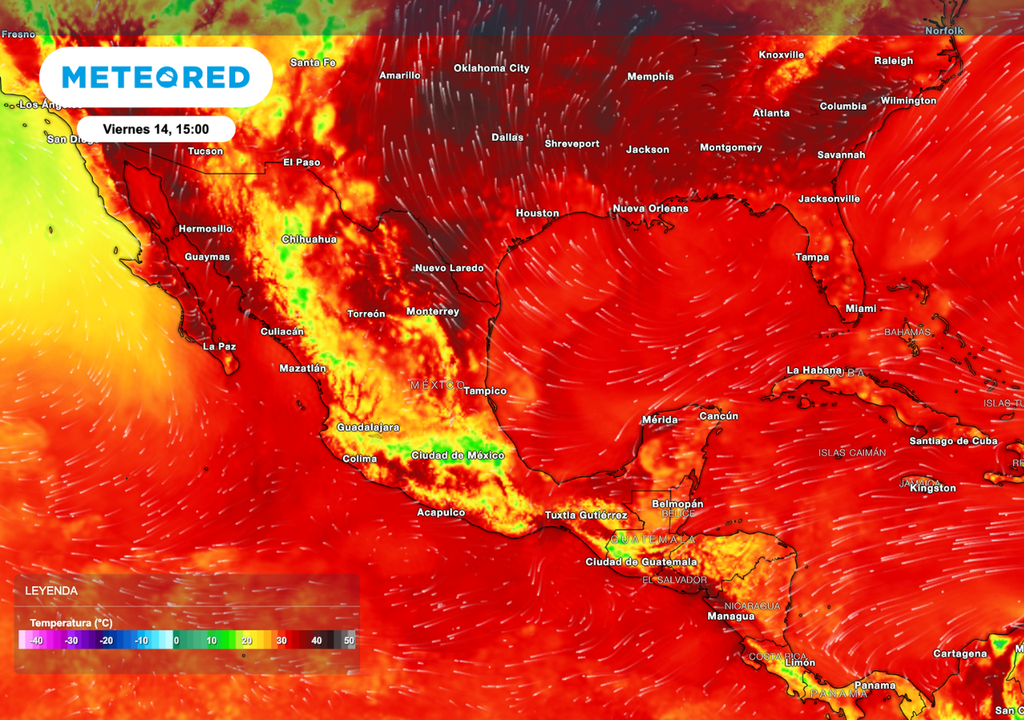  El calor seguirá dominando el Norte y Noreste, con valores superiores a 40 °C que mantendrán alta la demanda de agua y ventilación.