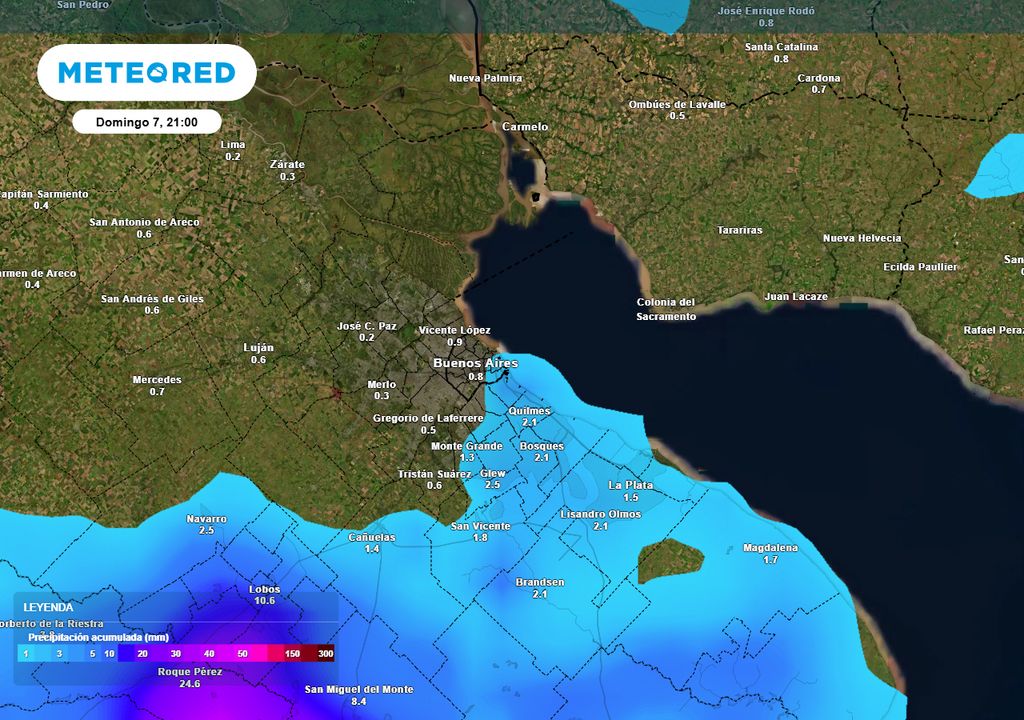Precipitación domingo Precipitación domingo