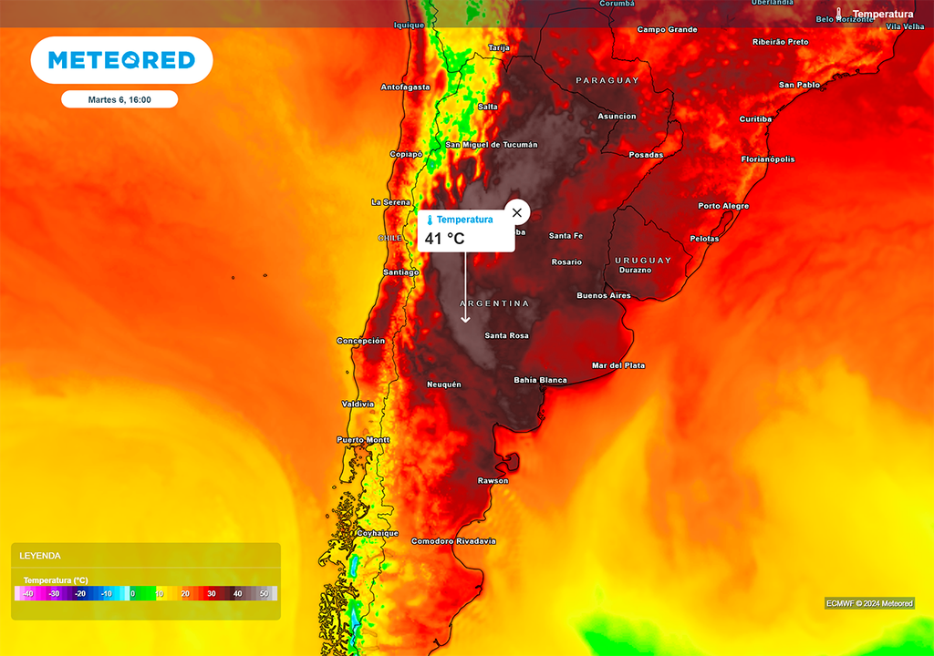 Ola de Calor, Temperatura, Patagonia, Argentina
