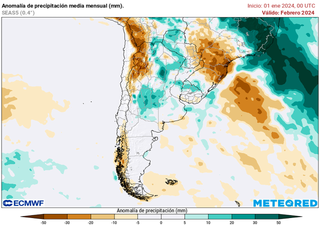 Pronóstico climático mensual: ¿en febrero vuelven las lluvias a Argentina?