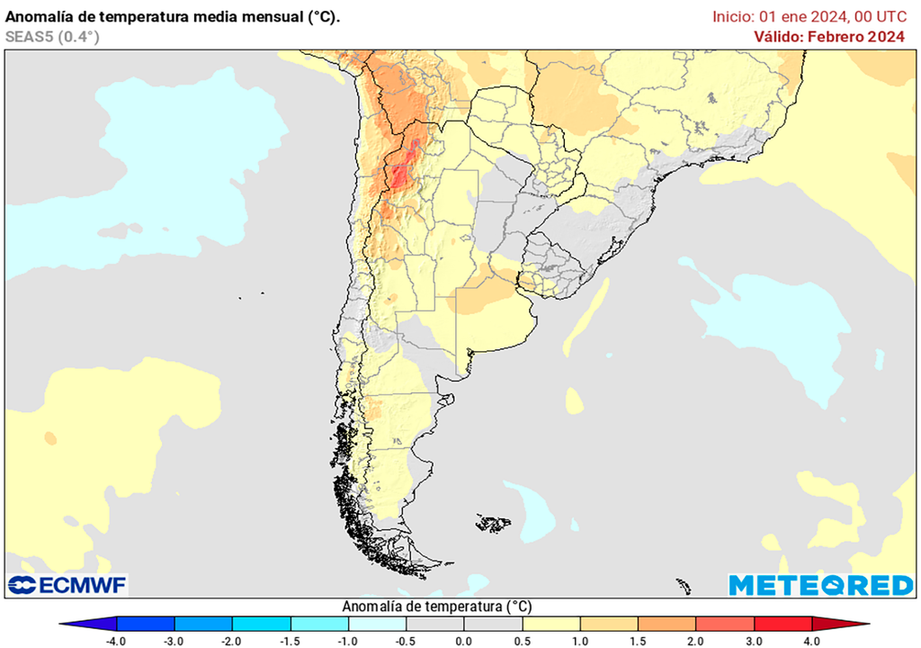 Temperatura, ola de calor, tendencia, Argentina