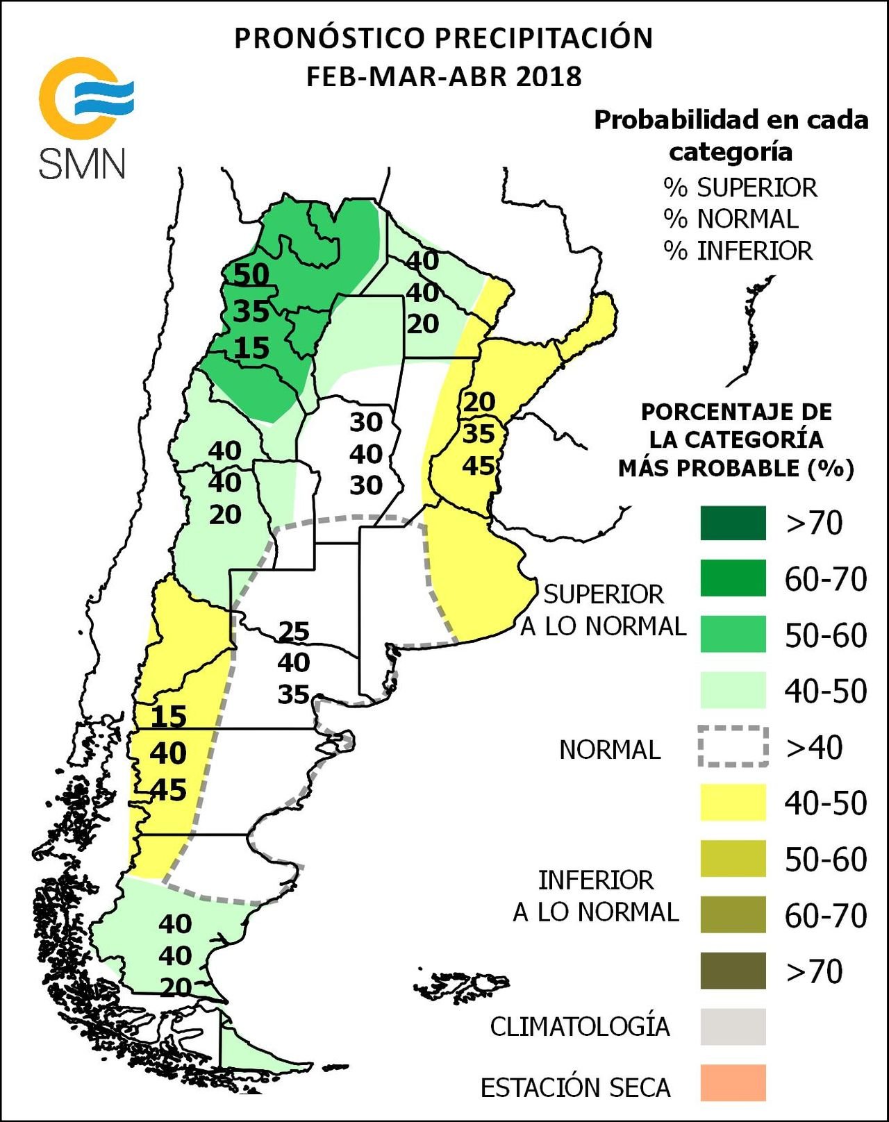 Pronóstico climático para el nuevo trimestre en Argentina
