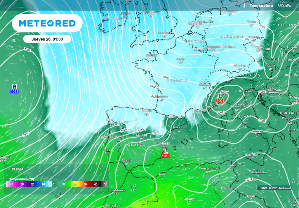 La posible entrada de aire polar podría devolver el ambiente invernal a varias comunidades a las puertas de la Semana Santa.