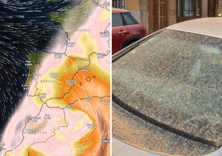 Pron&oacute;stico de lluvias de barro: los coches acabar&aacute;n el fin de semana con chorretones de arena sahariana