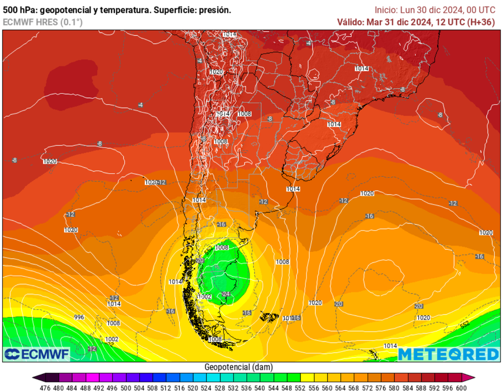 Mapa de 500 hPa. Mapa de 500 hPa.