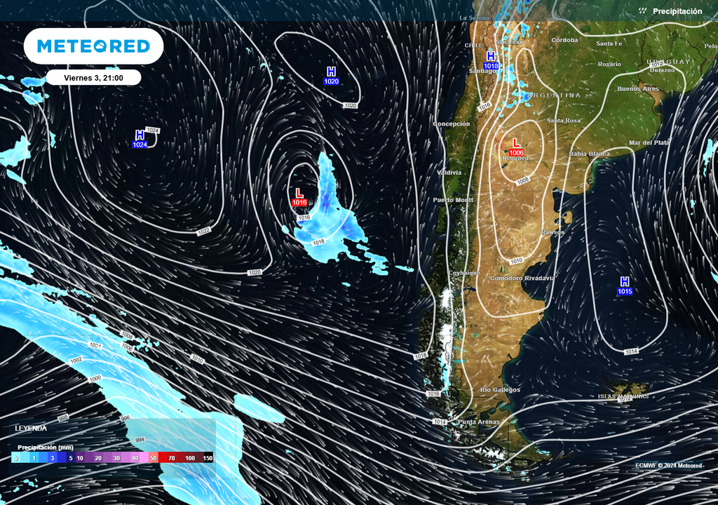 Mapa de precipitación. Mapa de precipitación.