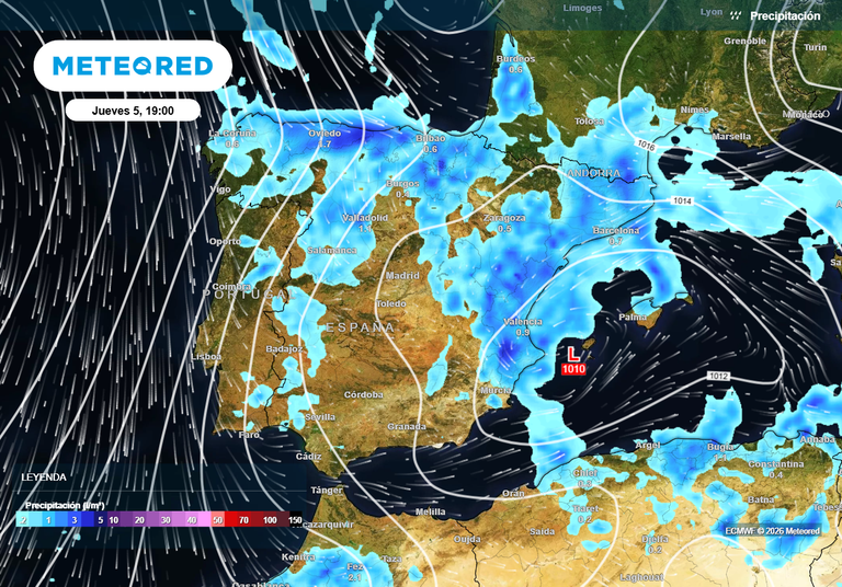 Pron&oacute;stico de lluvias por la borrasca fr&iacute;a: las 4 provincias que m&aacute;s lluvias podr&aacute;n acumular