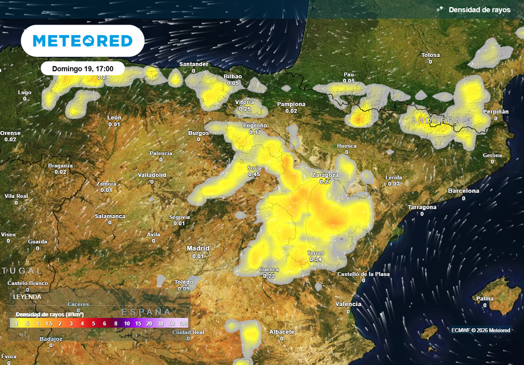 Las tormentas serán más frecuentes e intensas en zonas del norte y noreste de la España peninsular a partir de este viernes.