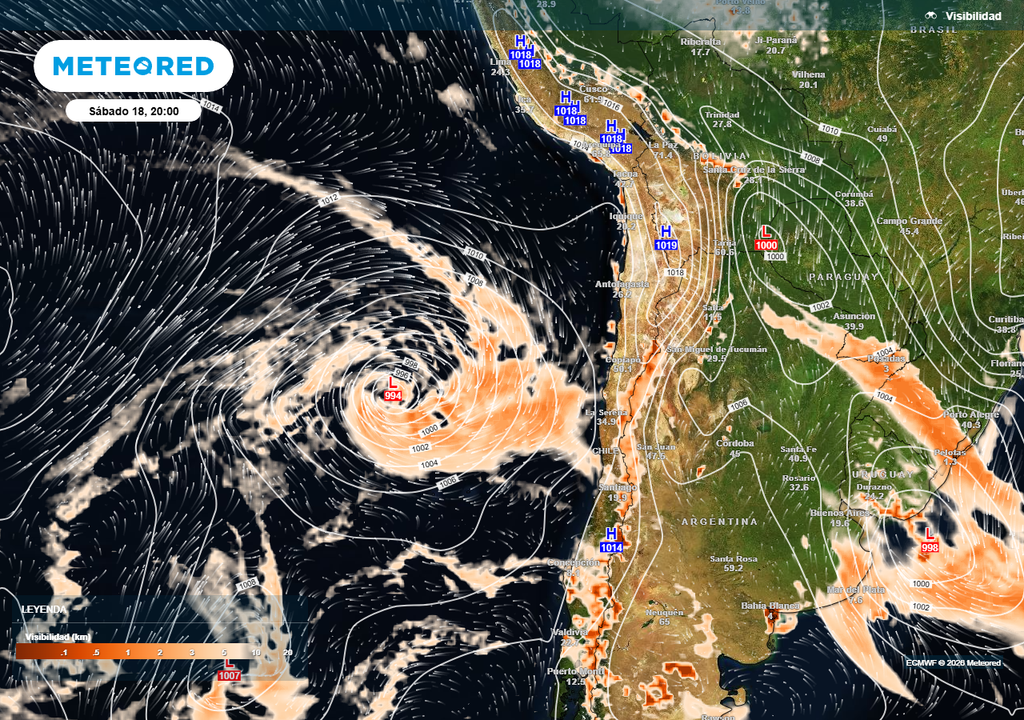 Fin de semana con lluvia en las regiones del centro-sur de Chile Las lluvias serán intensas en la Región de Ñuble durante el fin de semana.