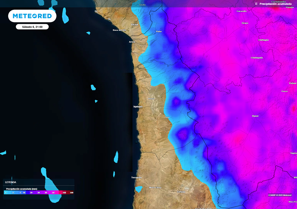 precipitación acumulada. precipitación acumulada.
