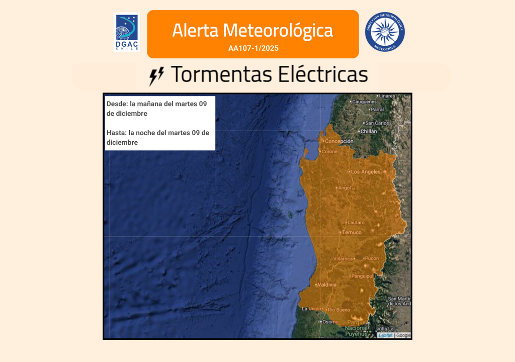 alerta meteorológica por tormentas eléctricas