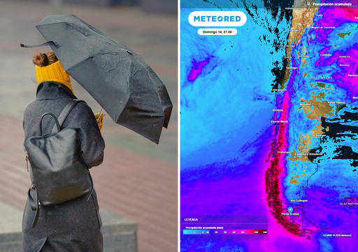 Baja segregada, frente frío y río atmosférico: hasta 200 mm acumulados se esperan para esta semana en Chile