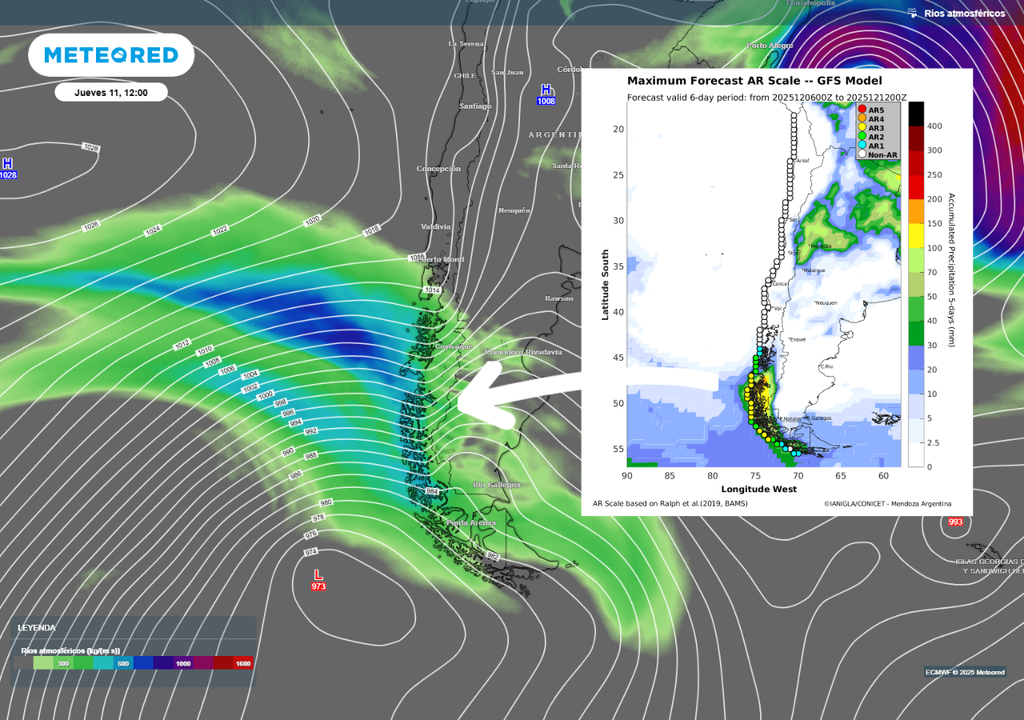 río atmosférico previsto río atmosférico previsto