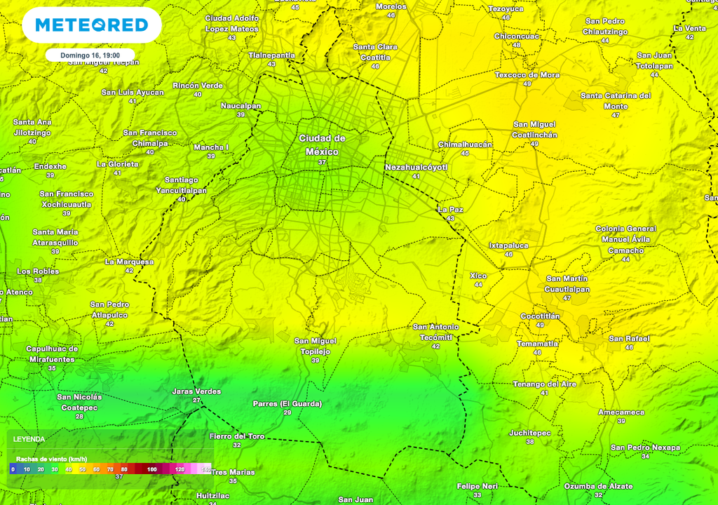Rachas de viento CDMX Rachas de viento CDMX