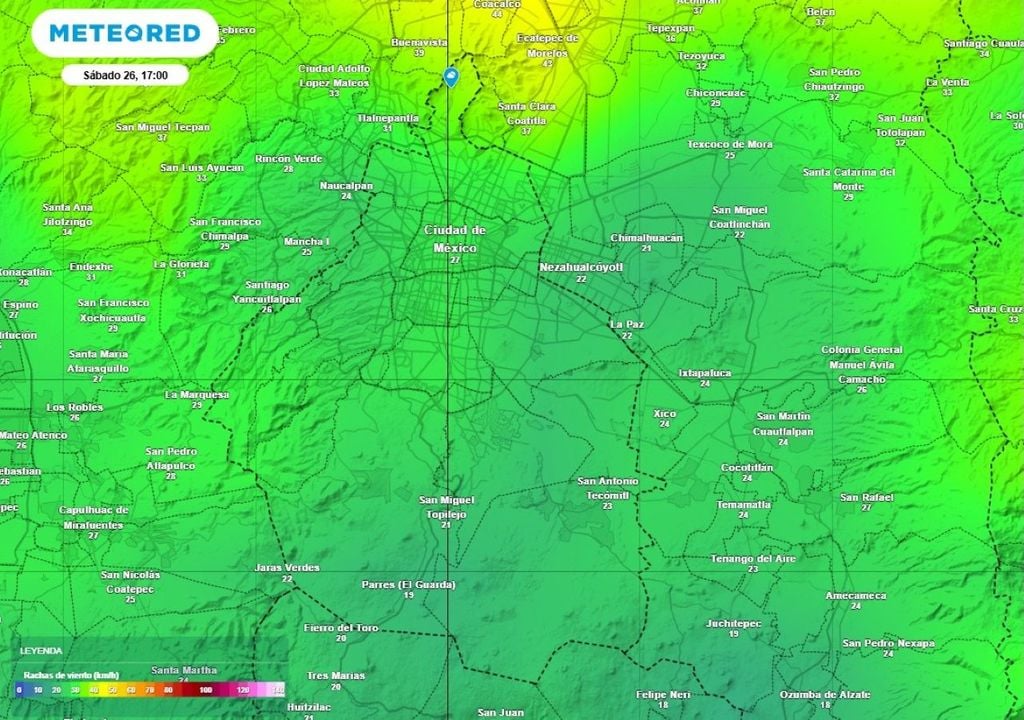 Las rachas máximas de viento pueden alcanzar los 50 km/h en el norte de la capital. Protégete de árboles y estructuras frágiles.