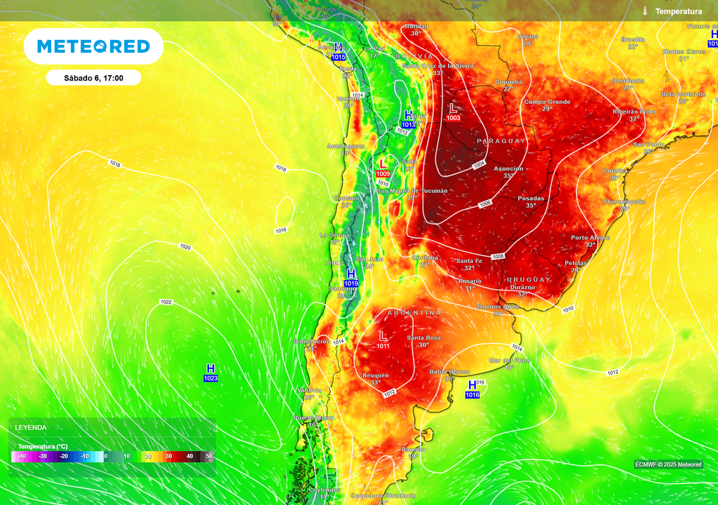 Temperatura Sábado 6 de diciembre 17 h Temperatura Sábado 6 de diciembre 17 h