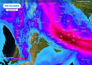 Pronóstico del tiempo en Argentina: lluvias de más de 100 mm en el Litoral y un nuevo pulso de aire frío con heladas