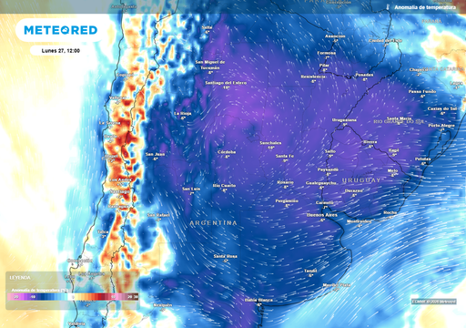 Pron&oacute;stico del tiempo para Argentina: fin de semana con lluvias y brusco descenso t&eacute;rmico hacia el lunes con heladas