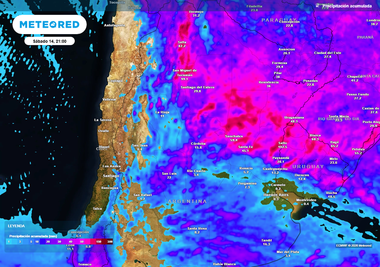 Pron&oacute;stico del tiempo para Argentina: lluvias y tormentas irregulares durante toda la semana