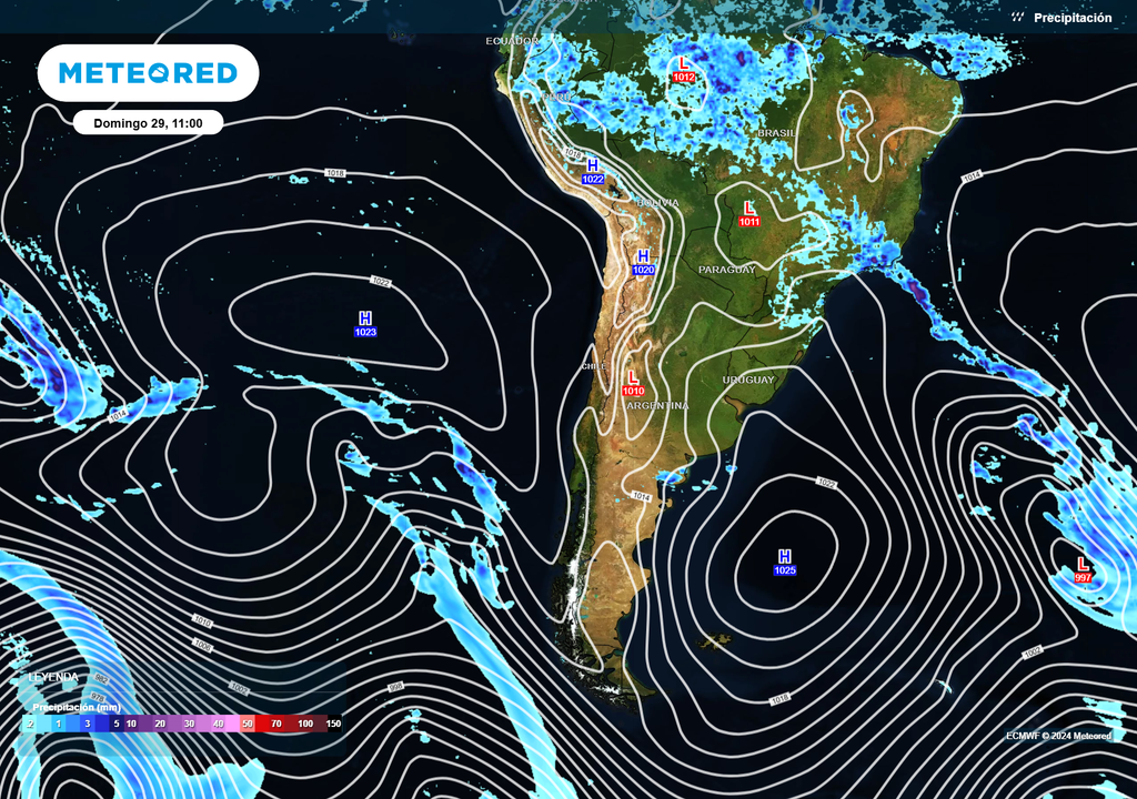 Mapa de precipitación.