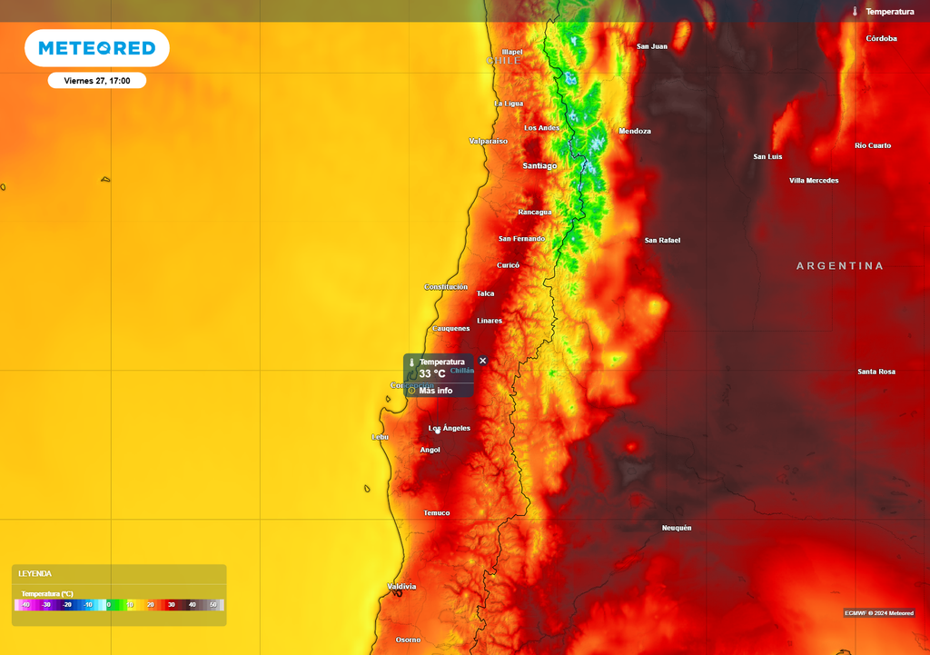 Mapa de temperatura.