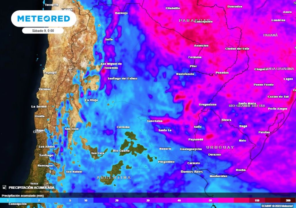 Lluvias Argentina tiempo pronóstico El Niño