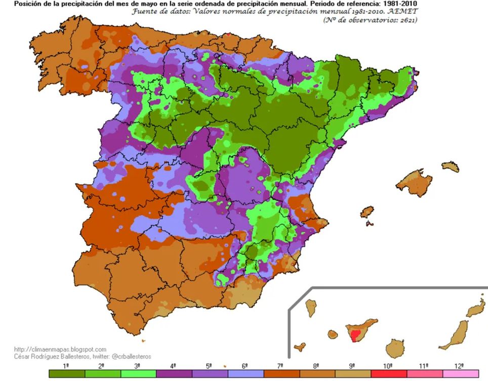 Lluvia mayo España