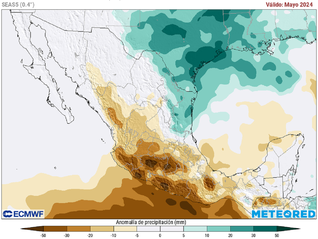 Anomalía de lluvias en México
