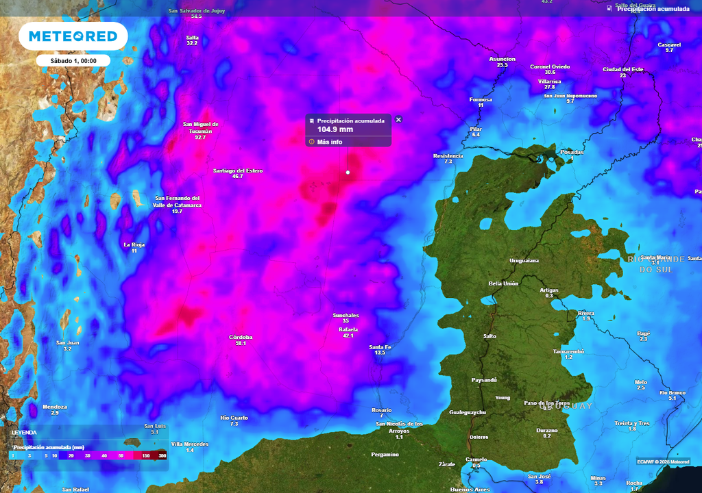 Alerta naranja tormentas fuertes Argentina