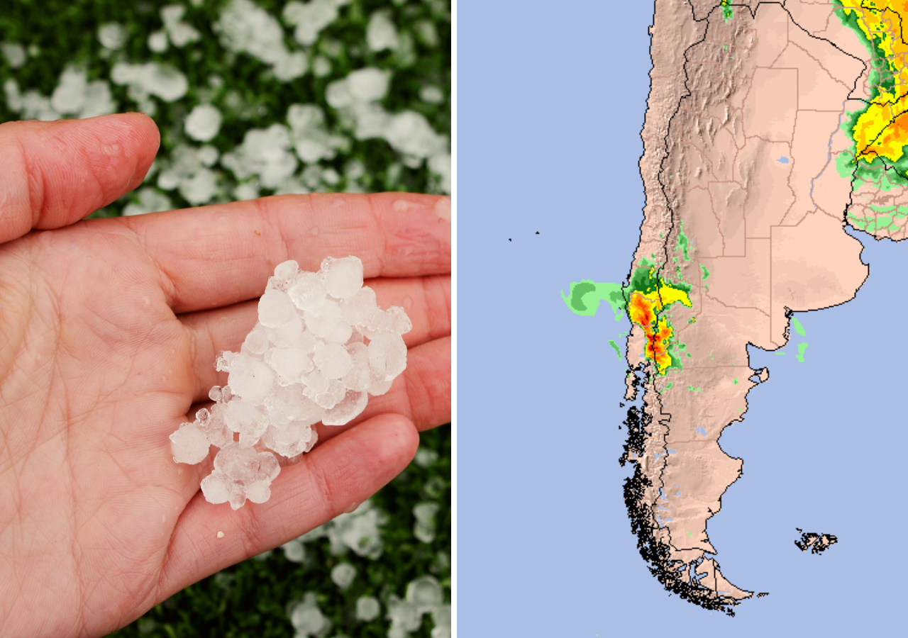 El granizo podría convertirse en protagonista de las tormentas previstas para el sur de Chile durante la próxima semana.