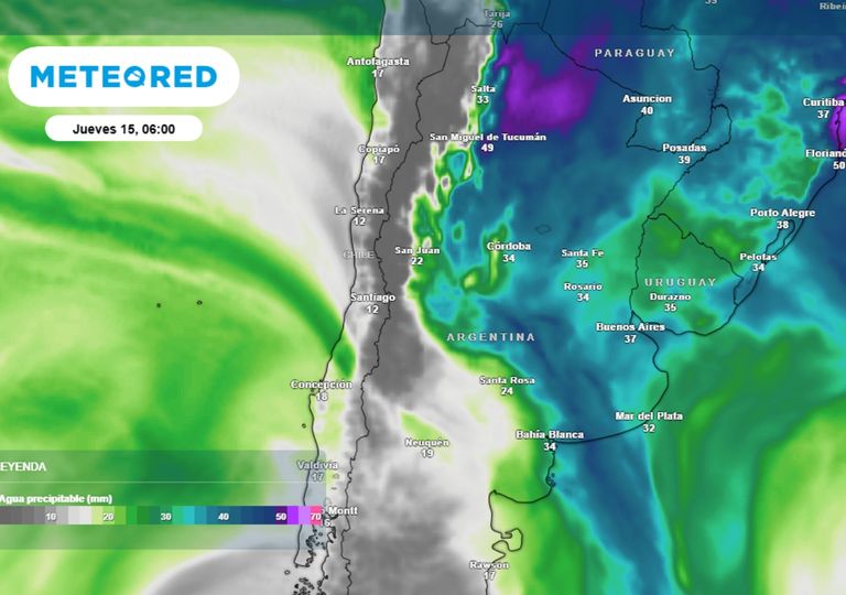 Pron&oacute;stico en Argentina: una semana que se va cargando de calor, humedad y tormentas