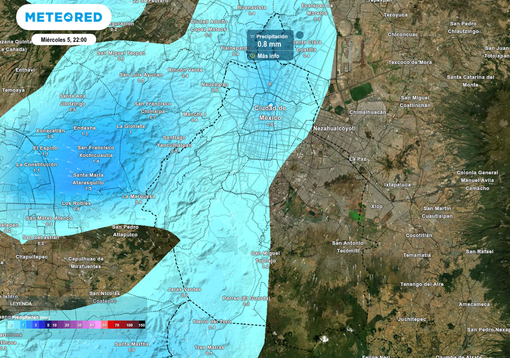 pronostico; el tiempo; CDMX; noticia; tormenta En la noche el mayor potencial de lluvias se concentra en el centro, norte y poniente.
