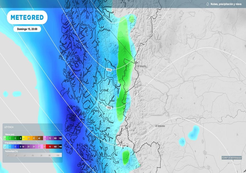 El campo de hielos continentales verá algunas nevadas durante el fin de semana, especialmente el día domingo 15 de febrero.