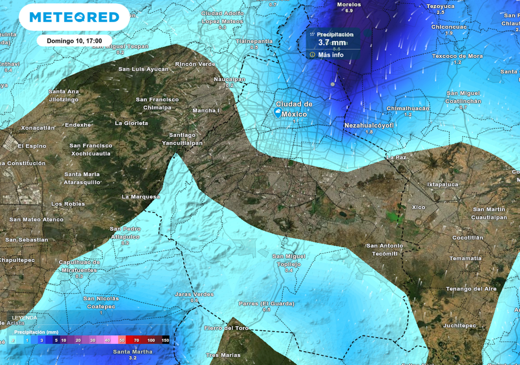 A partir del mediodía aumenta la probabilidad de lluvias aisladas en la capital que pueden extenderse hasta la madrugada del lunes.hasta