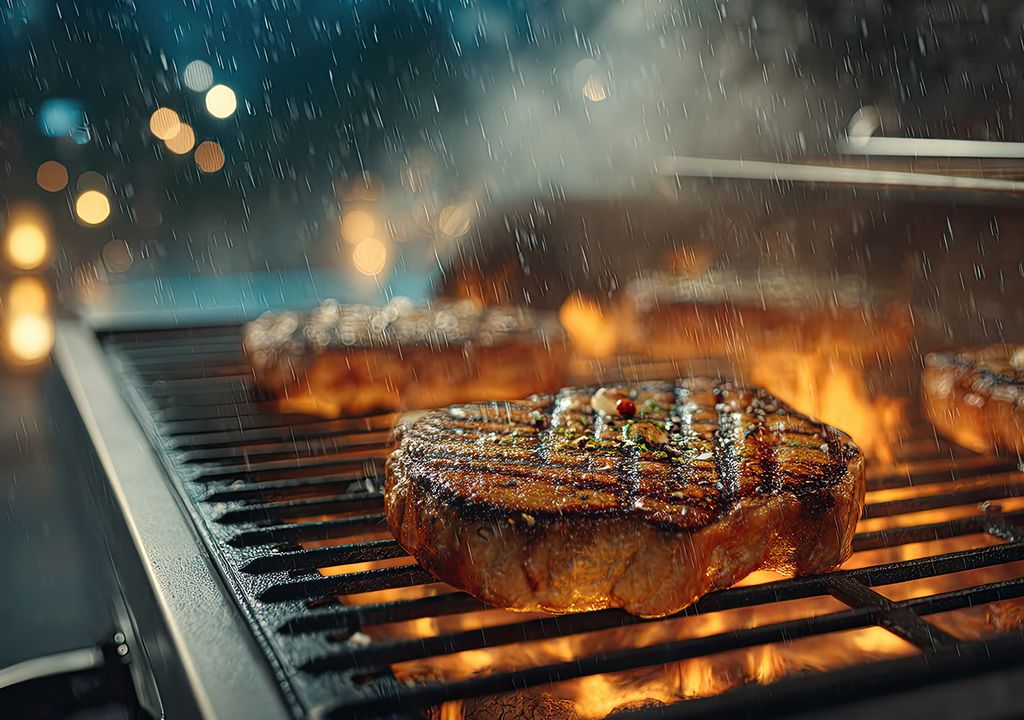 Asado lluvia