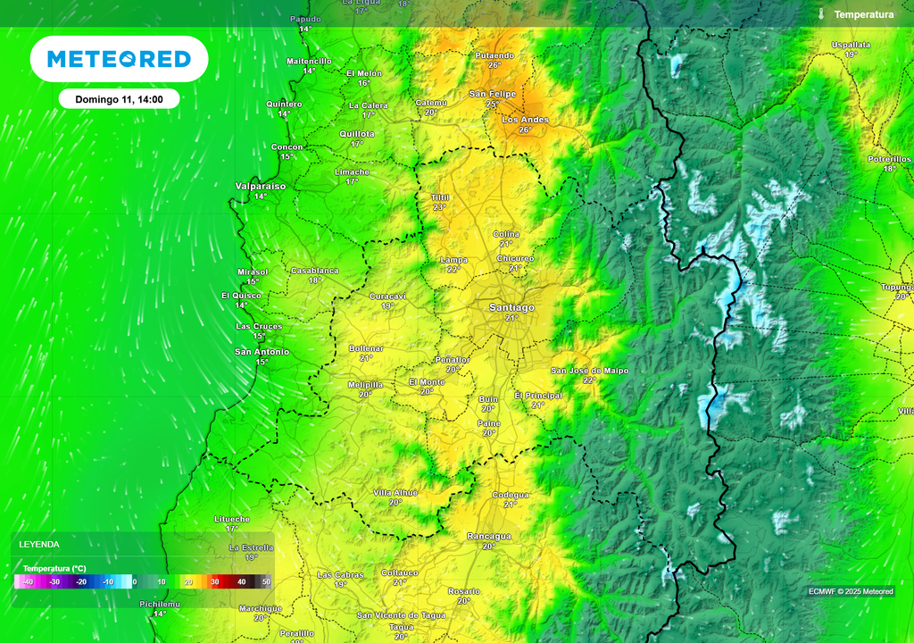 mapa de temperatura. mapa de temperatura.
