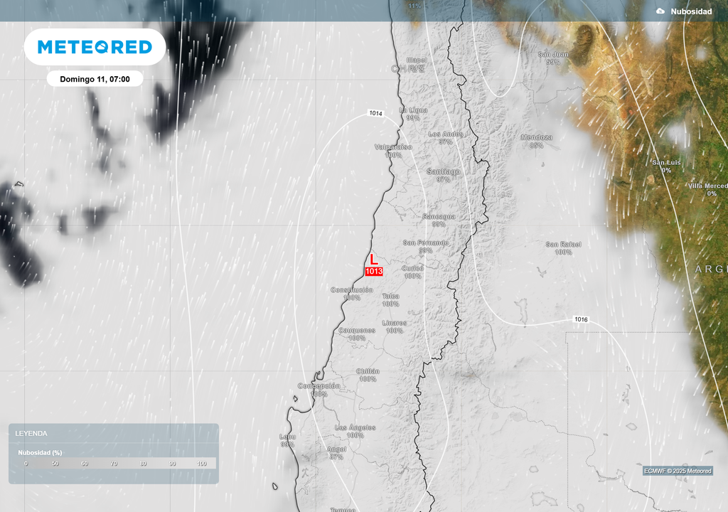 mapa de nubosidad. mapa de nubosidad.