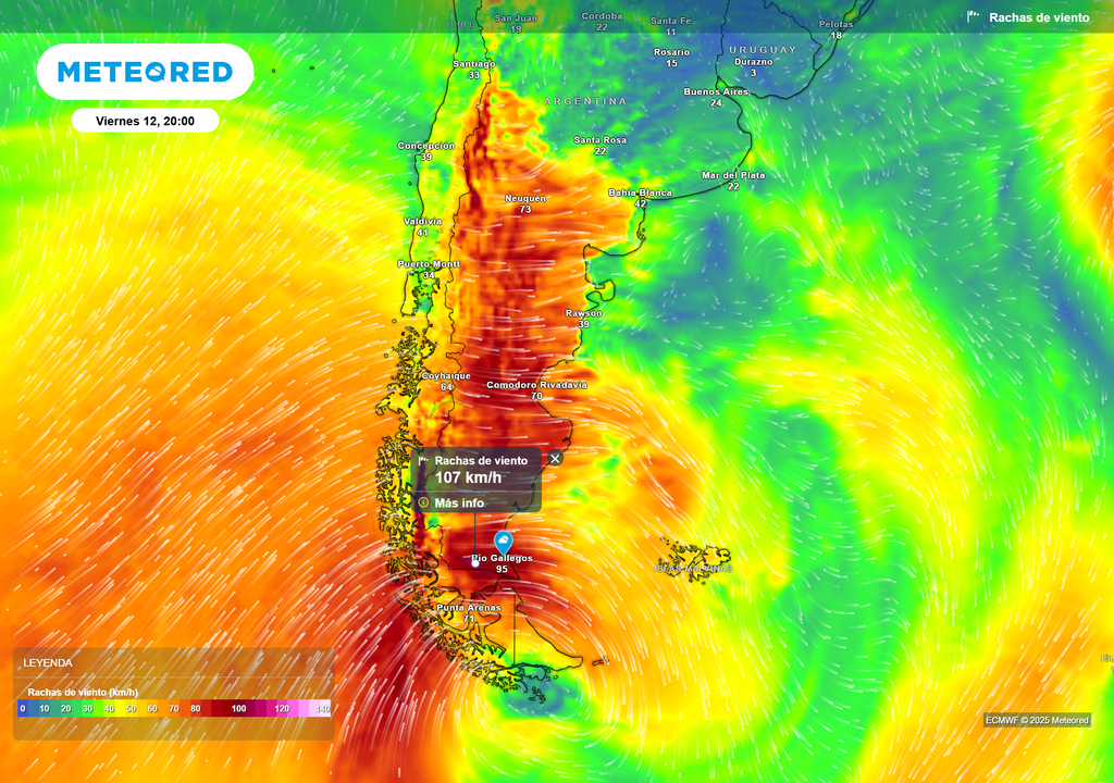 Ráfagas de viento Viernes 12 de diciembre 20 hs. Ráfagas de viento Viernes 12 de diciembre 20 hs.
