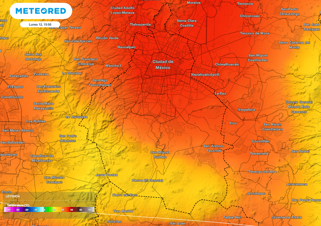 Prónostico de temperatura máxima Prónostico de temperatura máxima