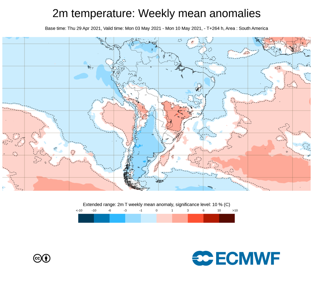 Anomalía de temperatura media Anomalía de temperatura media