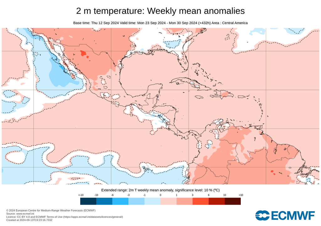 Anomalía de temperaturas en grados Celsius Anomalía de temperaturas en grados Celsius