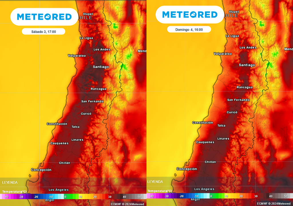 mapas de temperatura