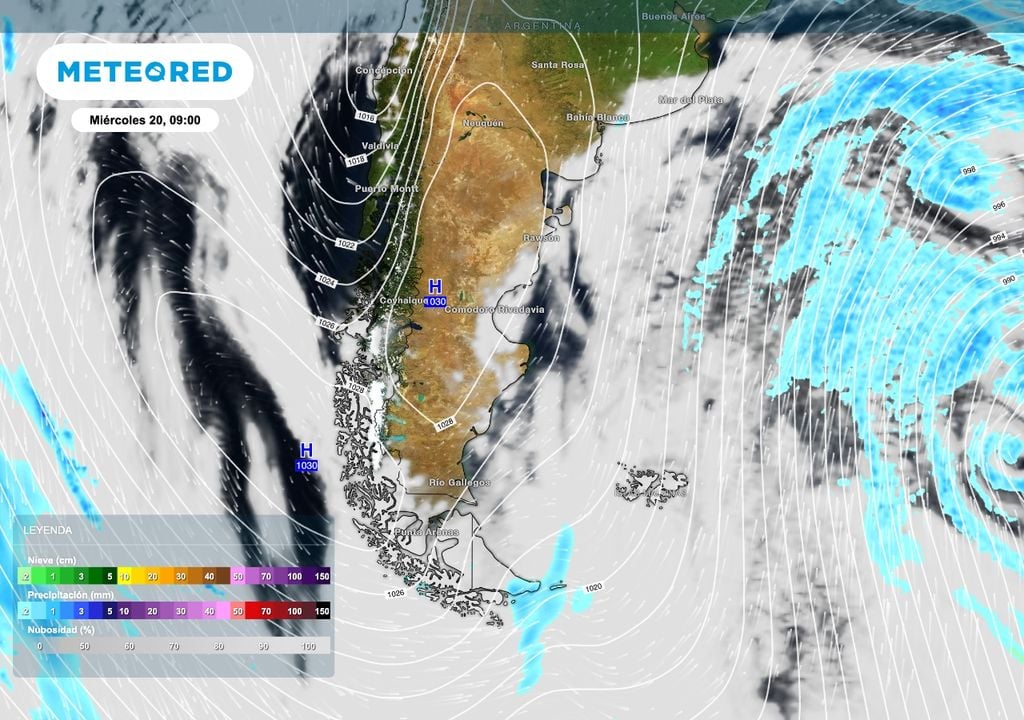 Sinoptica Patagonia Como en días anteriores, una amplio sistema de alta presión domina la situación no solo sobre la Patagonia, sino sobre la mayor parte del país. Esto genera condiciones estables.