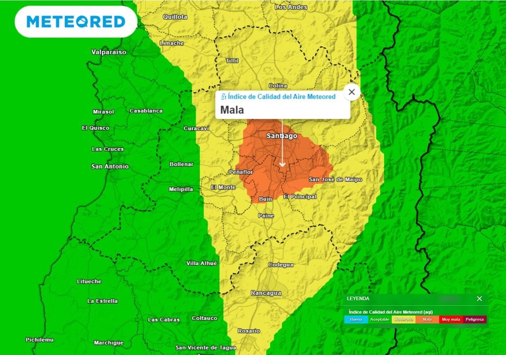 Índice de Calidad del Aire (ICA) Región Metropolitana Índice de Calidad del Aire (ICA) Región Metropolitana