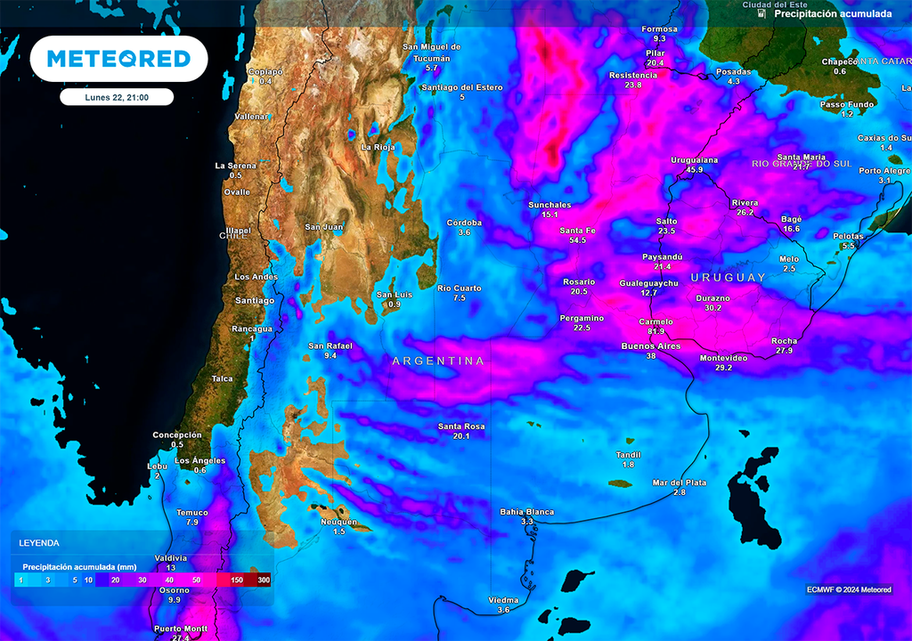 Lluvia, Precipitaciones, Argentina, Quincena, Abril, Acumulados