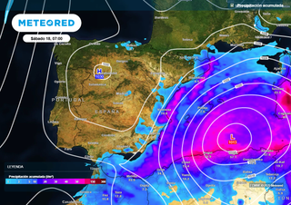 A partir del jueves una borrasca mediterránea y un frente frío traerán lluvias y nieve a España: las zonas más afectadas