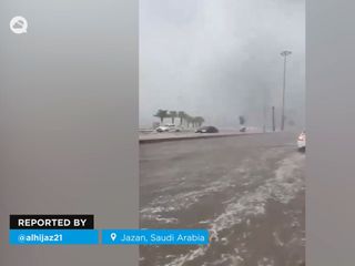 Las lluvias torrenciales provocan graves inundaciones en Jazan, Arabia Saudita