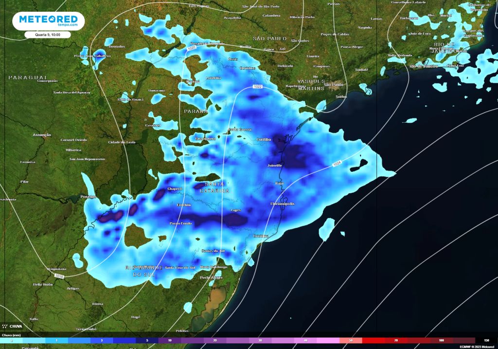 chuvas intensas na Região Sul
