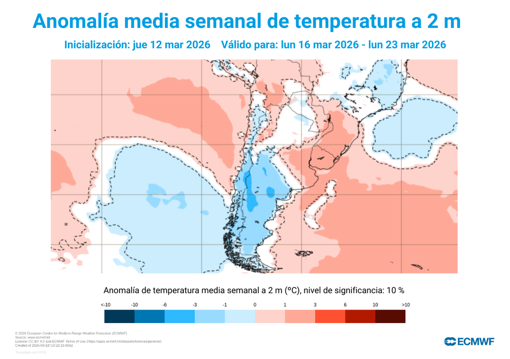 El frío avanzará fuertemente por Chile durante la próxima semana. Se producirá un descenso importante de las temperaturas máximas y mínimas.