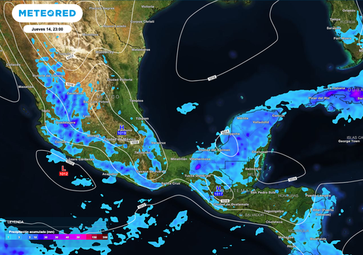 Pr&oacute;ximas horas, se prev&eacute;n tormentas y encharcamientos en Chiapas, Tabasco, Jalisco, Michoac&aacute;n, Yucat&aacute;n y Quintana Roo